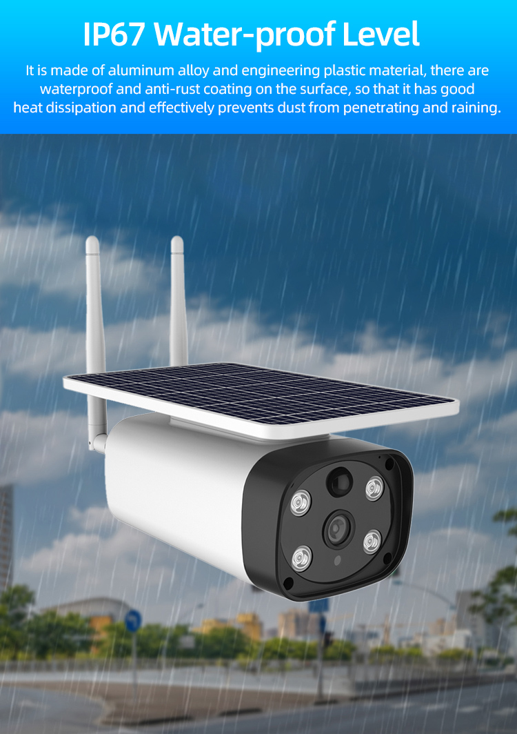 2MP HD 4g wifi solar IP camera infrared vision outdoor